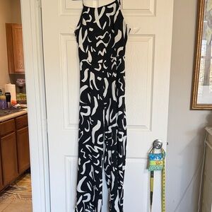 Monteau Black and White Jumpsuit